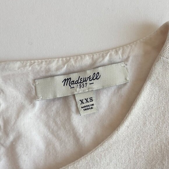 Madewell Cabana Jacquard Ivory with Black Embroidery Shift Dress - Picture 6 of 8